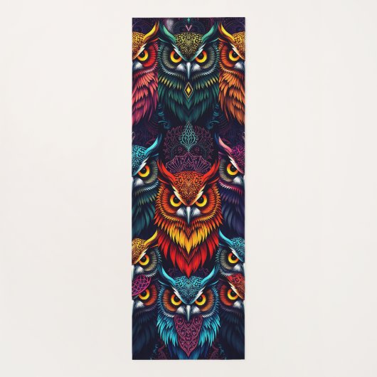 Enchanted Forest Owl: Moonlit Mystical Yogamat (Achterkant)