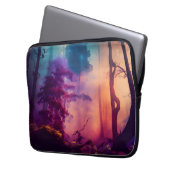 Enchanted Forest Paarse en Blue Laptop Hoesje Laptop Sleeve (Voorkant Links)