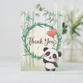 Enchanted Forest Panda Bedankkaart (Staand voorkant)