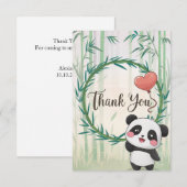 Enchanted Forest Panda Bedankkaart (Voorkant / Achterkant)