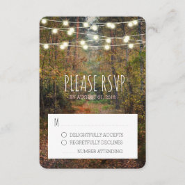 Enchanted Forest Path Bruiloft RSVP Reactie Kaart