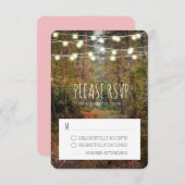 Enchanted Forest Path Bruiloft RSVP Reactie Kaart (Voorkant / Achterkant)