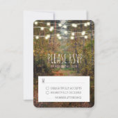 Enchanted Forest Path Bruiloft RSVP Reactie Kaart (Voorkant)