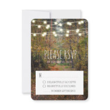 Enchanted Forest Path Bruiloft RSVP Reactie Kaart