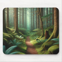 Enchanted Forest Path – Tranquil Green Escape Muismat