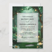 Enchanted Forest Path van magische bloemen bruilof Kaart (Voorkant)