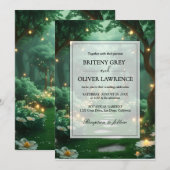 Enchanted Forest Path van magische bloemen bruilof Kaart (Voorkant / Achterkant)