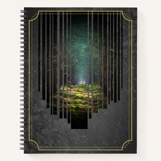 Enchanted Forest Pathway - Dark Mystical Portal Notitieboek (Voorkant)