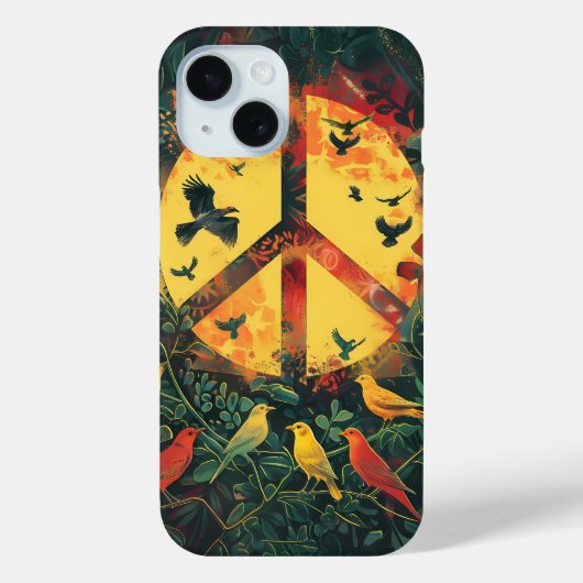 Enchanted Forest Peace Symbool Telefoonhoes Case-Mate iPhone Case (Achterkant)