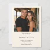 Enchanted Forest Photo Minimal Bewaar de datum Kaart (Voorkant)