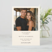 Enchanted Forest Photo Minimal Bewaar de datum Kaart (Staand voorkant)