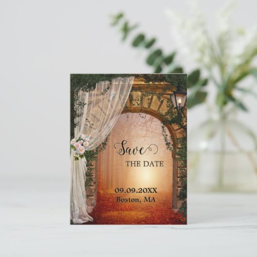 Enchanted Forest Photo Sla de datum op Aankondiging (Staand voorkant)