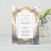 Enchanted Forest Portal Wedding Invitation Kaart (Staand voorkant)