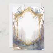 Enchanted Forest Portal Wedding Invitation Kaart (Achterkant)