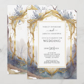 Enchanted Forest Portal Wedding Invitation Kaart (Voorkant / Achterkant)