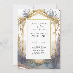 Enchanted Forest Portal Wedding Invitation Kaart