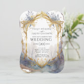 Enchanted Forest Portal Wedding Invitation Kaart (Staand voorkant)
