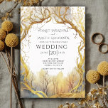 Enchanted Forest Portal Wedding Invitation Kaart<br><div class="desc">Doorverwezen portaal naar een magisch woud trouwthema,  voor een mystieke fantasiestijl trouwuitnodiging.</div>