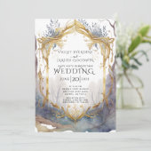 Enchanted Forest Portal Wedding Invitation Kaart (Staand voorkant)