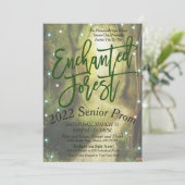 Enchanted Forest Prom Dance Invitation Kaart (Staand voorkant)