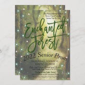 Enchanted Forest Prom Dance Invitation Kaart (Voorkant / Achterkant)