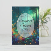 Enchanted Forest Radiant Jewels Verloving Douche Kaart (Staand voorkant)