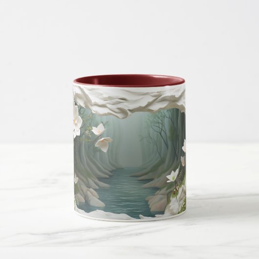 Enchanted Forest River Ceramic Coffee Mok ☕ (Midden)