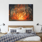 Enchanted Forest Road Canvas Afdruk (Insitu (Slaapkamer))