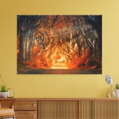 Enchanted Forest Road Canvas Afdruk (Insitu (Woonkamer))