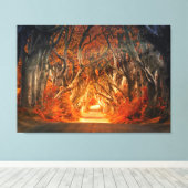 Enchanted Forest Road Canvas Afdruk (Insitu (Houten vloer))