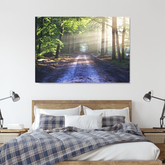 Enchanted Forest Road Canvas Afdruk (Insitu (Slaapkamer))