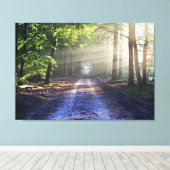Enchanted Forest Road Canvas Afdruk (Insitu (Houten vloer))