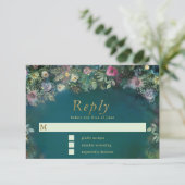 Enchanted Forest Roos Greenery Fairy Woodland RSVP Kaartje (Staand voorkant)