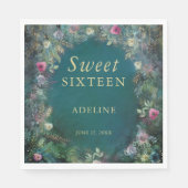 Enchanted Forest Roos Greenery Fairy Woodland RSVP Servet (Voorkant)