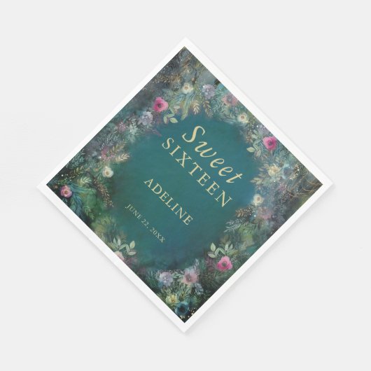 Enchanted Forest Roos Greenery Fairy Woodland RSVP Servet (Hoek)