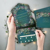 Enchanted Forest Rozen Arch Sprookjeshuwelijk All In One Uitnodiging