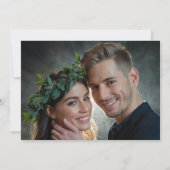 Enchanted Forest Rozen Arch Wedding Sla de datum o Kaart (Achterkant)