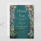 Enchanted Forest Rozen Greenery Magical Sweet 16 Bedankkaart (Voorkant)