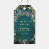 Enchanted Forest Rozen Sprookje Elegante bruiloft Cadeaulabel (Voorkant)