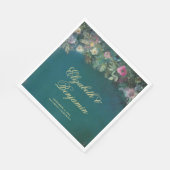 Enchanted Forest Rozen Sprookje Elegante bruiloft Servet (Hoek)