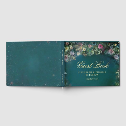 Enchanted Forest Rozen Sprookje Smaragdgroene brui Gastenboek (Volledig)