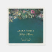 Enchanted Forest Rozen Woodland Magic Baby shower Servet (Voorkant)