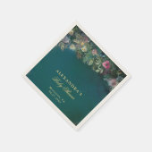 Enchanted Forest Rozen Woodland Magic Baby shower Servet (Hoek)