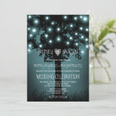 Enchanted Forest Rustic Tree Wedding Invitations Kaart (Staand voorkant)