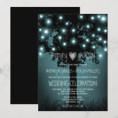 Enchanted Forest Rustic Tree Wedding Invitations Kaart (Voorkant / Achterkant)