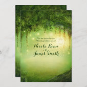 Enchanted Forest Rustic Wedding Invitations Kaart (Voorkant / Achterkant)