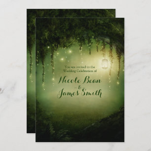 Enchanted Forest Rustic Wedding Invitations Kaart