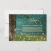 Enchanted Forest rustieke Mason Jar bruiloft RSVP (Voorkant)