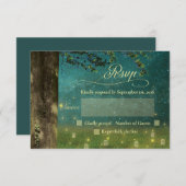 Enchanted Forest rustieke Mason Jar bruiloft RSVP (Voorkant / Achterkant)