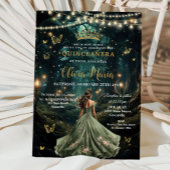 Enchanted Forest Sage Green Dress Quinceañera 16 Kaart
